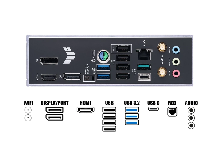 Placa Madre Asus B650m-e Tuf Gaming Wifi (90mb1lr0-m0eay0) Socket Am5, Ram Ddr5 Buss 7600oc Mts, Wifi 6