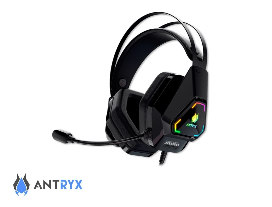 Auricular Antryx Raider Gaming (agh-7550k7r) 7.1, Con Microfono, Usb, Negro