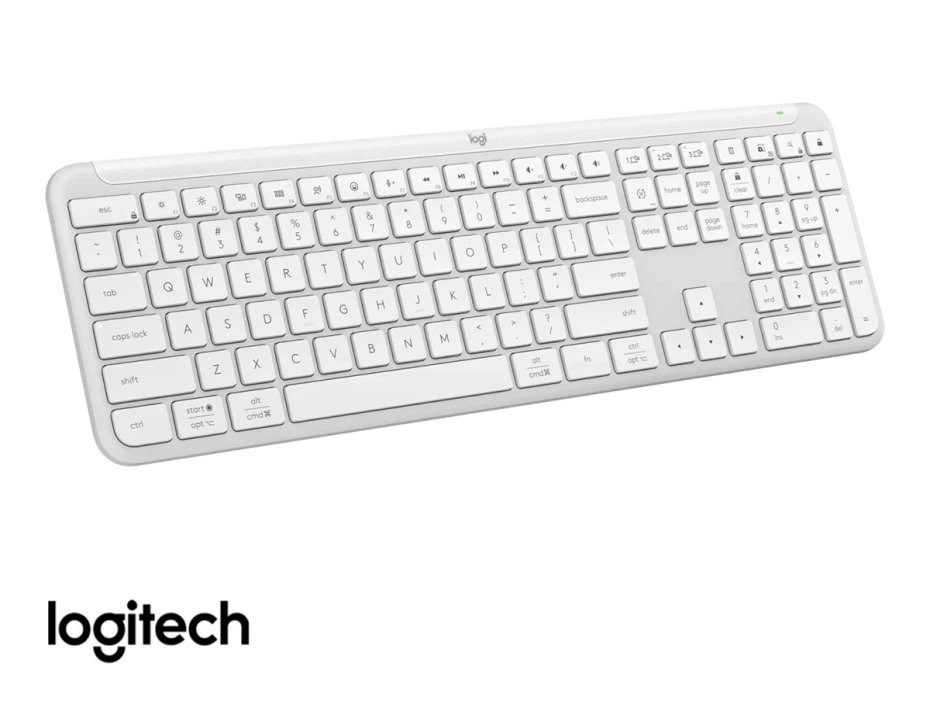 Teclado Inalambrico Logitech Slim Silent K950 Wireless Bolt/bluetooth Sp White (920-012593)