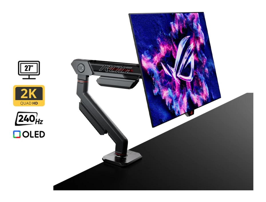 Monitor Asus 27 Pulgadas Rog Swift (pg27aqdm-r) 2k Qhd Oled, 240hz, 0.003ms, Pivote, 2hdmi, 1dp, 2usb