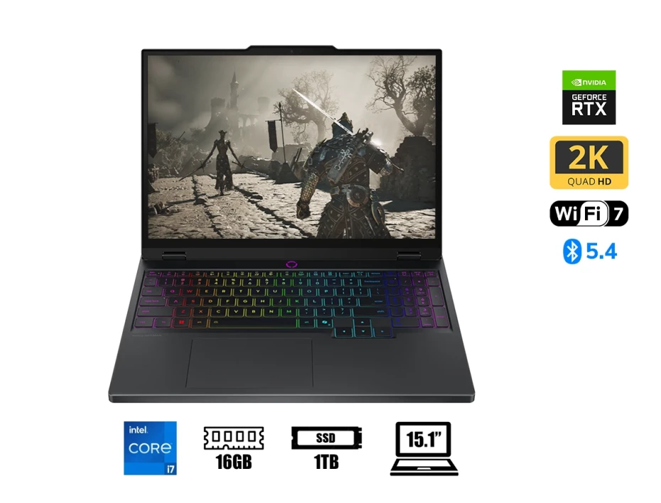 Laptop Lenovo Core I7-14700hx Legion 5 15irx10 Gaming (83ly000mus) 15.1 " Wqxga,  165hz Ram 16gb, Ssd 1tb, Rtx 5050 8gb, Negro
