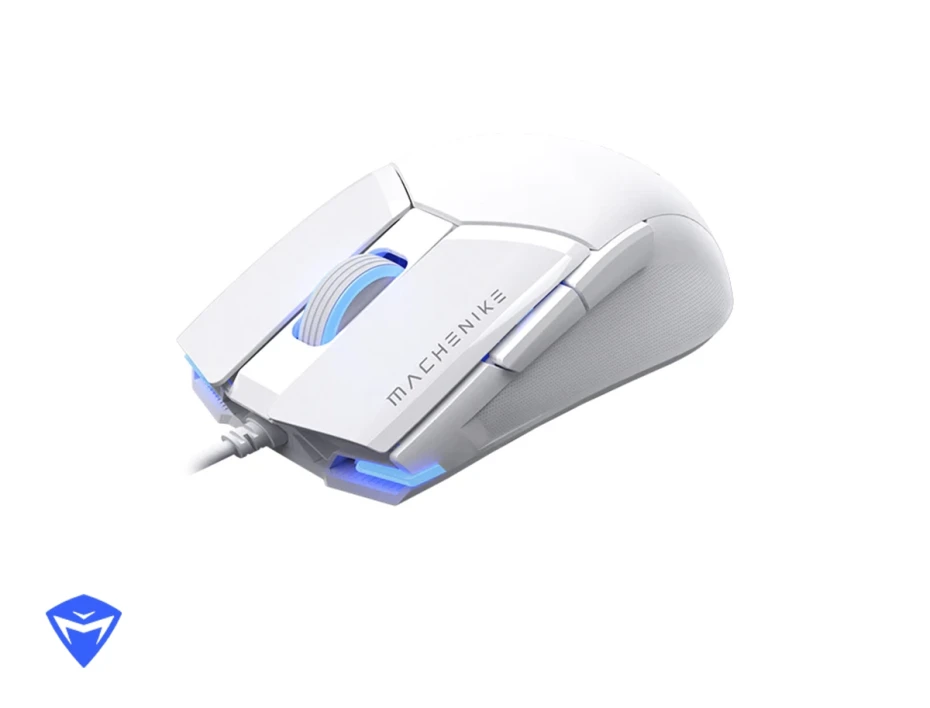 Mouse Machenike Gaming (m7 Pro) Hasta 12800 Dpi, Rgb, Blanco