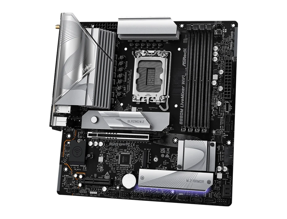Placa Madre Asrock B860m Live Mixer Wifi, Socket Lga 1851, Ram Ddr5, Core Ultra (b860m-livemixer-wifi)