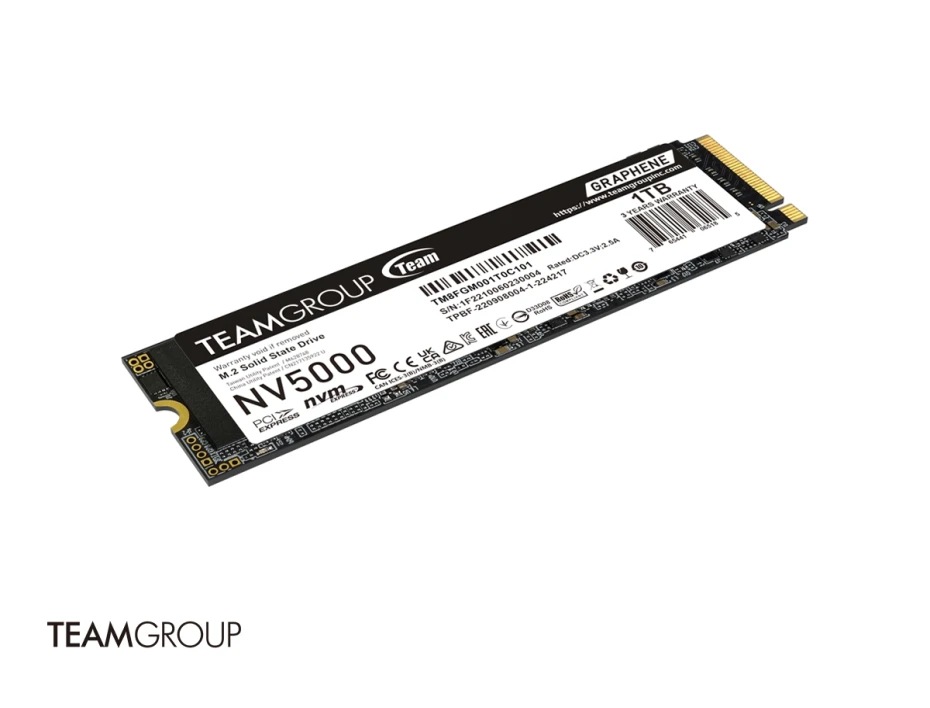 Unidad De Estado Solido Teamgroup Nv5000 (tm8fgm001t0c101) M.2 Pcie 4.0 Ssd M.2 1tb, Pcie Gen4x4 Con Nvme