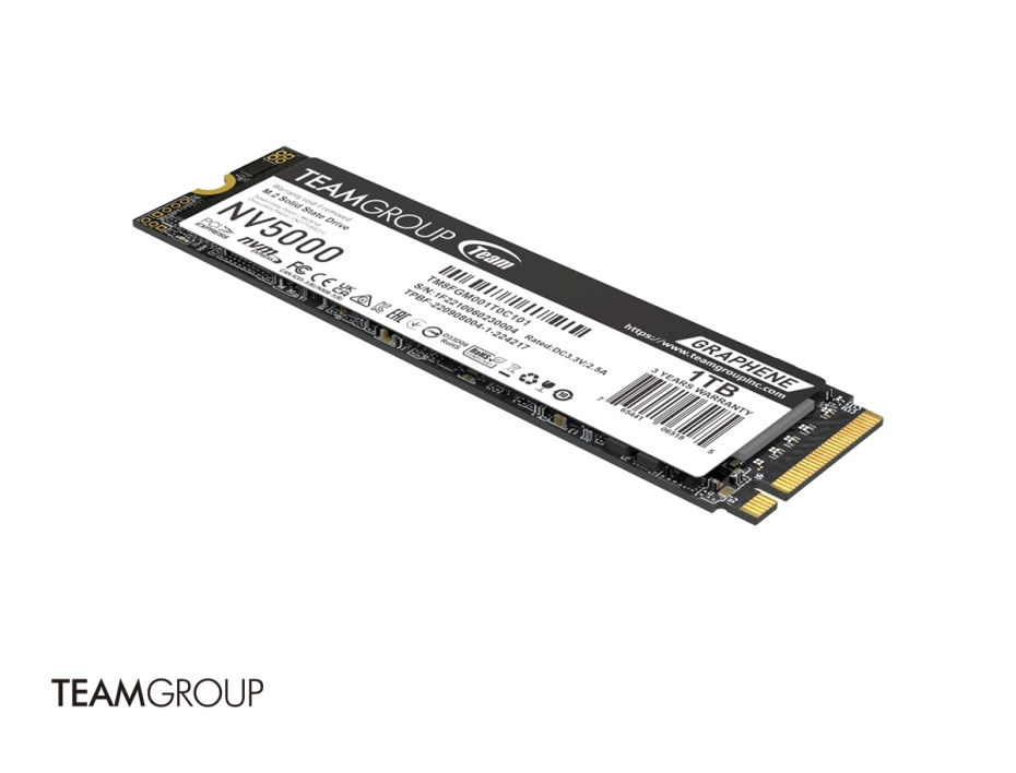 Unidad De Estado Solido Teamgroup Nv5000 (tm8fgm001t0c101) M.2 Pcie 4.0 Ssd M.2 1tb, Pcie Gen4x4 Con Nvme