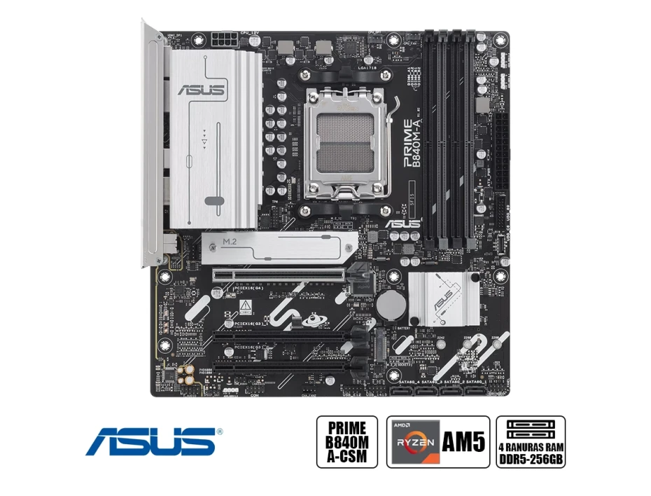 Placa Madre Asus B840m-a-csm Prime (90primeb840m-a-csm) 4 Slot Ram Ddr5
