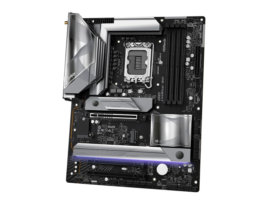 Placa Madre Asrock Z890 Livemixer (z890 Livemixer) Socket Lga 1851, Ram Ddr5 Buss 9066oc Mt/s, Core Ultra, Gen 15