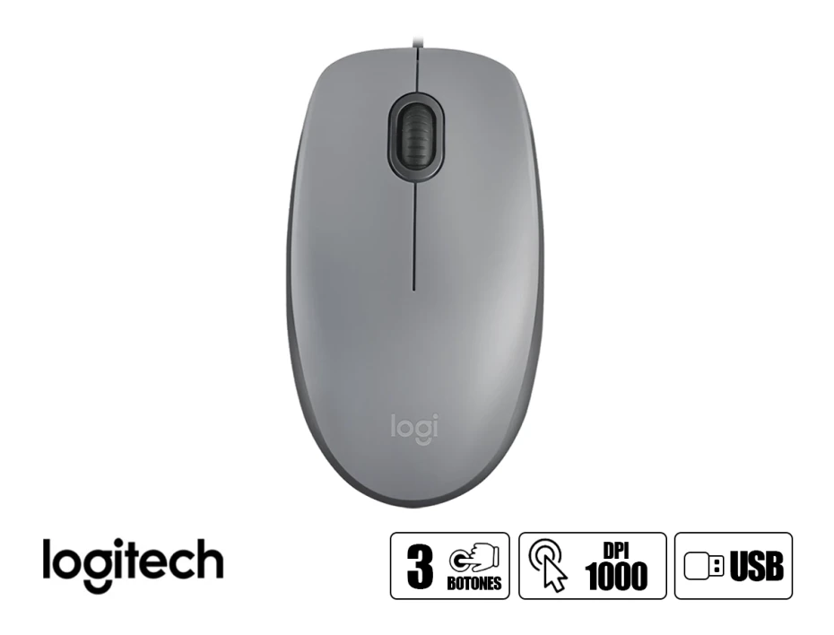Mouse Logitech M110 Silent Silver Usb (910-006757)