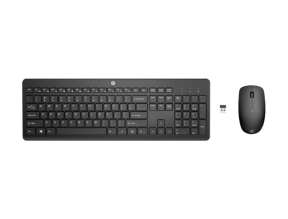 COMBO 2 EN UNO HP 235 INALAMBRICO, TECLADO SILENCIOSO, MOUSE 3 BOTONES ÓPTICO CON SCROLL, COLOR NEGRO (1Y4D0AA#ABM)