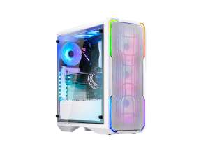 CASE BITFENIX ENSO MESH BLK SIN FUENTE, CON PANEL LATERAL DE VIDRIO TEMPLADO, 1 VENTILADOR,  ILUMINACION FRONTAL LED RGB, BLANCO(BFC-ESM-150-WWWGK-4A)