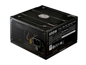 FUENTE COOLER MASTER 600W ATX, 80 PLUS, V4 WHITE NO MODULAR, COLOR NEGRO (MPE-6001-ACABN-US)