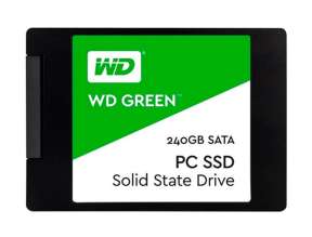 DISCO SOLIDO SSD SATA 2.5 WESTERN DIGITAL 240GB VERDE, SATA 3, UNIDAD DE ALMACENAMIENTO, COMPATIBLE CON LAPTOP Y PC DE ESCRITORIO (WDS240G2G0A)