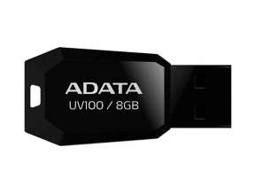 MEMORIA USB ADATA 8GB UV100 NEGRO, DISPOSITIVO DE ALMACENAMIENTO, USB 2.0 (AUV100-8G-RBK)