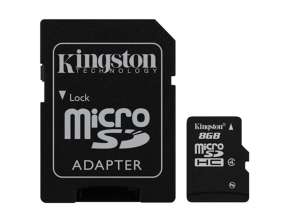 MEMORIA MICRO SD KINGSTON 8GB C/ CARD ADAPTADOR, TARJETA SD, PARA PC DE ESCRITORIO, LAPTOP, DISPOSITIVOS MOVILES, CAMARAS FOTOGRAFICAS (SDC4/8GB)