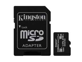 MEMORIA MICRO SD KINGSTON 16GB C/ CARD ADAPTADOR, TARJETA SD, PARA PC DE ESCRITORIO, LAPTOP, DISPOSITIVOS MOVILES, CAMARAS FOTOGRAFICAS (SDCS2/16GB)