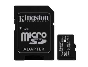 Memoria Micro Sd Kingston 16gb (sdcs/16gb) C/card Adaptador, Tarjeta Sd