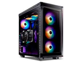 CASE XPG BATTLECRUISER BLACK ( 75260031 ) S/FUNTER | NEGRO | PANEL VIDRIO | LED - ARGB