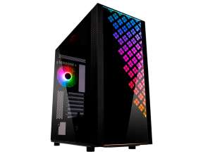 CASE BITFENIX DAWN TG SIN FUENTE, CON PANEL LATERAL DE VIDRIO TEMPLADO, 3 VENTILADORES LED RGB, 3 PUERTOS USB, COLOR NEGRO (BFC-DAW-500-KKGSK-RP)