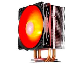 COOLER PARA PROCESADOR, DEEP COOL GAMMAXX 400 V2, 155X129X77MM, RODAMIENTO HIDRAULICO, 1 VENTILADOR ILUMINACION LED ROJO (DP-MCH4-GMX400V2-RD)