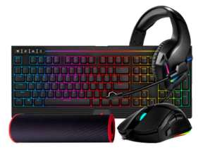 COMBO 4 EN UNO - TECLADO+MOUSE+AURICULAR+PAD MOUSE - 1STPLAYER DK LED RG (DK 9.0)