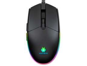 Mouse Antryx Chrome Storm M640 Gaming, Sensor Hasta 4,200 Dpi, Iluminacion Rgb, Con 7 Botones, Conexion Usb, Color Negro (agm-m640k)
