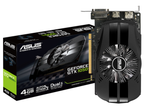 TARJETA DE VIDEO ASUS PHOENIX GTX 1050 TI 4G DDR5 GEFORCE NVIDIA 128 BITS, GRAFICO PARA VIDEOJUEGOS, 1 VENTILADOR (90YV0A70-MVAA00)
