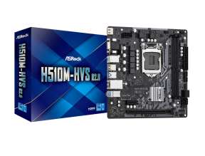 PLACA MADRE ASROCK H510M-HVS R2.0, PARA PROCESADORES INTEL LGA 1200, 2 RANURAS DE MEMORIA DDR4 HASTA 64 GB BUSS 3200 MHZ, 10MA 11G.(90-MXBGT0-A0UAYZ)