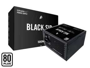 FUENTE DE PODER 1STPLAYER 500W ATX, 80 PLUS, BLACK SIR ATX WHITE, NO MODULAR, COLOR NEGRO (PS-500EUW)