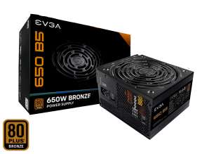 FUENTE DE PODER EVGA 650W ATX, BRONZE 80 PLUS, MODULAR, COLOR NEGRO (220-B5-0650-V1)
