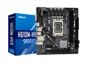 PLACA MADRE ASROCK H610M-HVS, PARA PROCESADORES INTEL LGA 1700, 2 RANURAS DE MEMORIA DDR4 HASTA 64GB BUSS 3200 MHZ, 12VA 13 VA GEN. (90-MXBHT0-A0UAYZ)