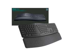 TECLADO LOGITECH INALAMBRICO ERGO K860, DE FORMA CURVEADA Y PARTIDO ERGONOMICO, REPOSA MUÑECA ALCOLCHADO, COLOR NEGRO MATE (920-009845)