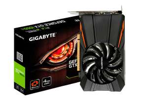TARJETA DE VIDEO GIGABYTE GTX 1050 TI 4GB DDR5 GEFORCE NVIDIA 128 BITS, GRAFICO PARA VIDEOJUEGOS, 1 VENTILADOR  (GV-N105TD5-4GD)