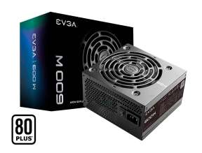 FUENTE DE PODER EVGA 600W ATX, 80 PLUS, WHITE, NO MODULAR, COLOR NEGRO (100-W1-0600-K1)