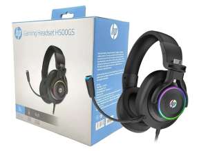 AURICULAR HP H500GS GAMING 7.1, CON MICROFONO, CONEXION USB, CONTROL DE VOLUMEN, LUZ LED RGB, ALMOHADILLAS SUAVES, COLOR NEGRO (9AJ66AA#AC4)