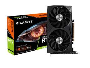 TARJETA DE VIDEO GIGABYTE RTX 3060 8GB GAMING GDDR6 GEFORCE NVIDIA 128 BITS, OC, GRAFICO PARA VIDEO JUEGOS, 2 FAN (GV-N3060GAMING OC-8GD)
