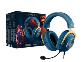 AURICULAR LOGITECH G PRO X LOL 2 EDICION LEAGUE OF LEGENDS, CON MICROFONO, CONEXION USB, CONTROL DE VOLUMEN, ALMOHADILLAS SUAVES, COLOR AZUL (981-0011