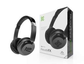 AURICULAR KLIP XTREME AKOUSTIKFX, CON MICROFONO, CONEXION A CABLE, CONTROL DE VOLUMEN, ALMOHADILLAS SUAVES COLOR NEGRO (KHS-851BK)