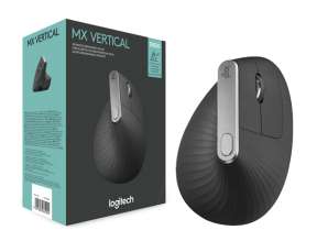 MOUSE INALAMBRICO LOGITECH MX VERTICAL, HASTA 4.000 DPI, CON RECEPTOR USB, DISEÑO ERGONOMICO, 4 BOTONES (910-005447)