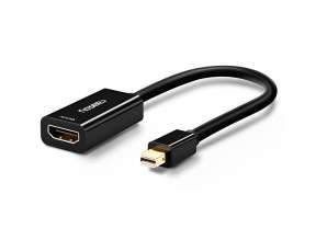 Adaptador De Puerto Mini Displayport Maco -- A -- Puerto Hdmi Hembra, Generico, Cable De 25 Cm, Color Blanco (mini Dp - A - Hdmi)