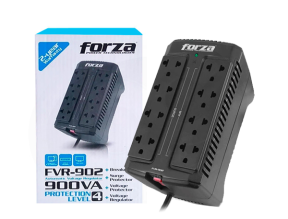 Estabilizador Forza 900va / 450w 8 Tomas, Frecuencia Frecuencia: 50/60hz, Dimension 16 X 9.1 X 9.2 Cm, Interruptor Iluminado, Color Negro (fvr-902)