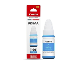 TINTA CANON 190 COLOR CIAN GI-190C, PARA EQUIPOS CANON G1100, G2100, G3100 + 70.0 ML (0668C001AB)