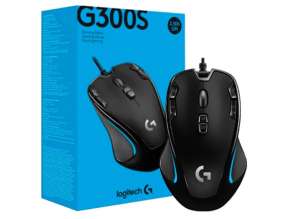 MOUSE LOGITECH G300S GAMING, SENSOR HASTA 2.500 DPI, ILUMINACION RGB, CON 9 BOTONES PROGRAMABLES, CONEXION USB, COLOR NEGRO (910-004344)