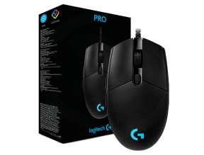 MOUSE LOGITECH G PRO GAMING, SENSOR HASTA 25.600 DPI, ILUMINACION RGB, CON 6 BOTONES PROGRAMABLES, COLOR NEGRO (910-005439)