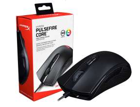 MOUSE HYPERX PULSEFIRE CORE RGB GAMING, SENSOR HASTA 6.200 DPI, ILUMINACION RGB, CON 7 BOTONES, CONEXION USB, COLOR NEGRO (HX-MC004B)