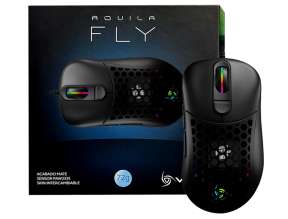 Mouse Vsg Aquila Negro Mate Gaming (vg-m550-blk-mat) Hasta 16.000 Dpi, 6 Botones, Rgb, Negro