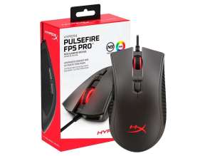 MOUSE HYPERX PULSEFIRE FPS PRO GAMING, SENSOR HASTA 16000 DPI, ILUMINACION RGB, CON 6 BOTONES PROGRAMABLES, CONEXION USB, COLOR NEGRO (HX-MC003B)