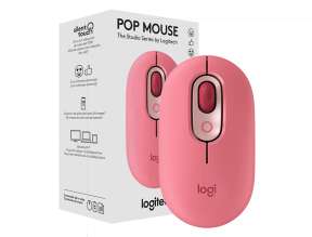 MOUSE INALAMBRICO LOGITECH BLUETOOTH POP, HASTA 1000 DPI, CON RECEPTOR USB, DISEÑO ERGONOMICO, 4 BOTONES, CORAL ROSE (910-006545)