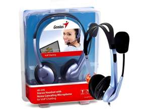 AURICULAR GENIUS HS-04S NOISE CANCELLING, CON MICROFONO, CONEXION A CABLE, CONTROL DE VOLUMEN, ALMOHADILLAS SUAVES, COLOR AZUL (31710025100)