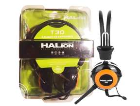 AURICULAR HALION T30, CON MICROFONO, CONEXION A CABLE, CONTROL DE VOLUMEN, ALMOHADILLAS SUAVE, COLORES VARIADOS AZUL - ROJO - AMARILLO (HALION T30)