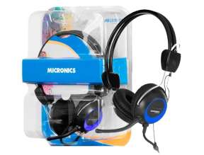 AURICULAR MICRONICS CITRIX ADVANCE MIC H715, CON MICROFONO, CONEXION A CABLE, CONTROL DE VOLUMEN, ALMOHADILLAS SUAVE, COLOR NEGRO C/ AZUL (MIC H715)